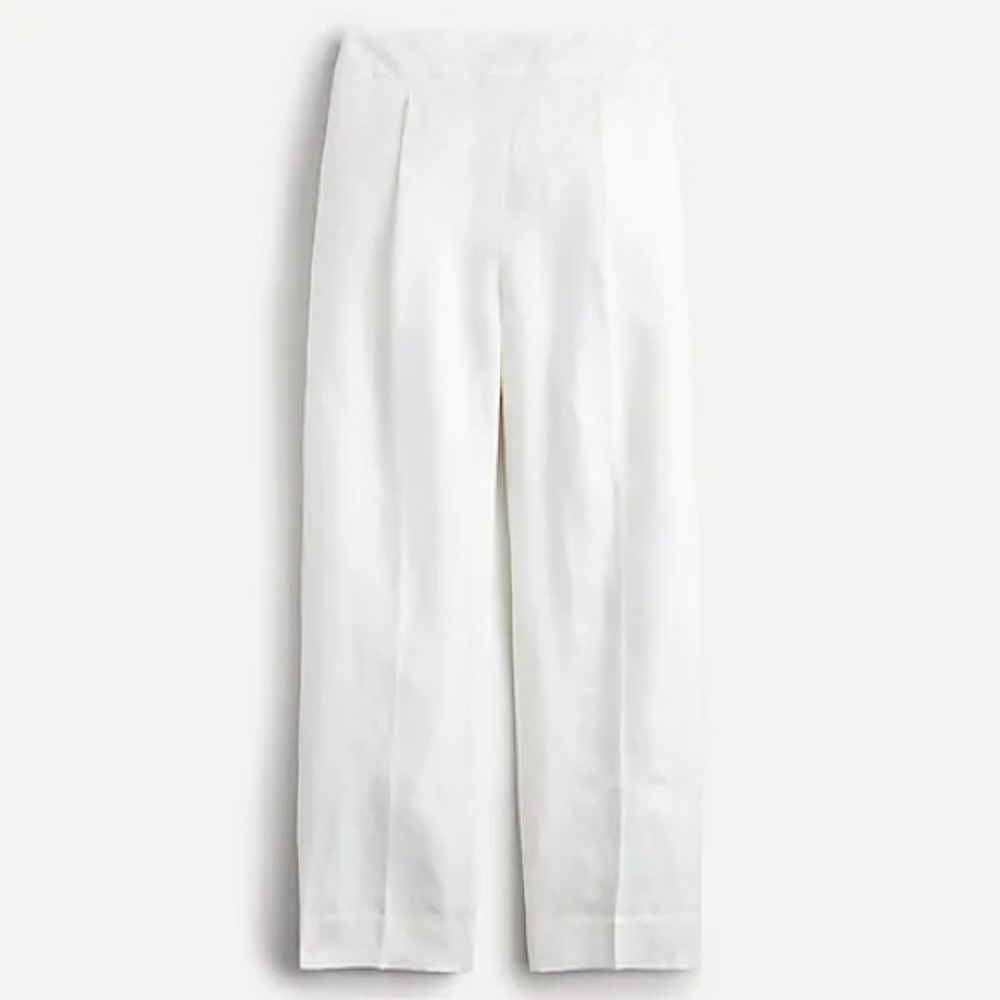 J.Crew High-rise pleated pant in linen blend AN010